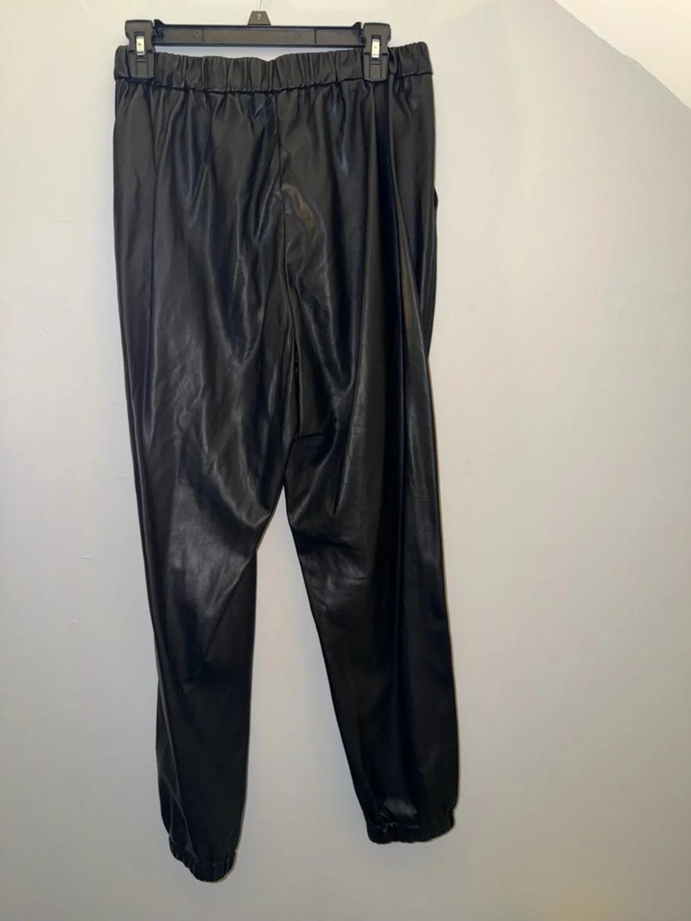 Z Supply Black Faux Leather Joggers - Picture 2 of 4